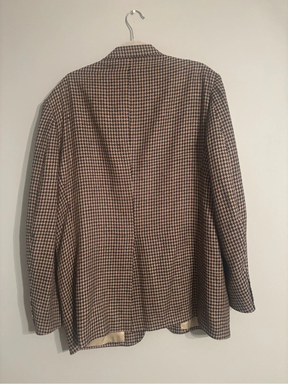Men's Brown Houndstooth Sport Coat - Tailored Two-Tone Blazer